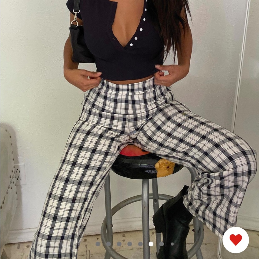 Princess Polly Euro pants in black & white